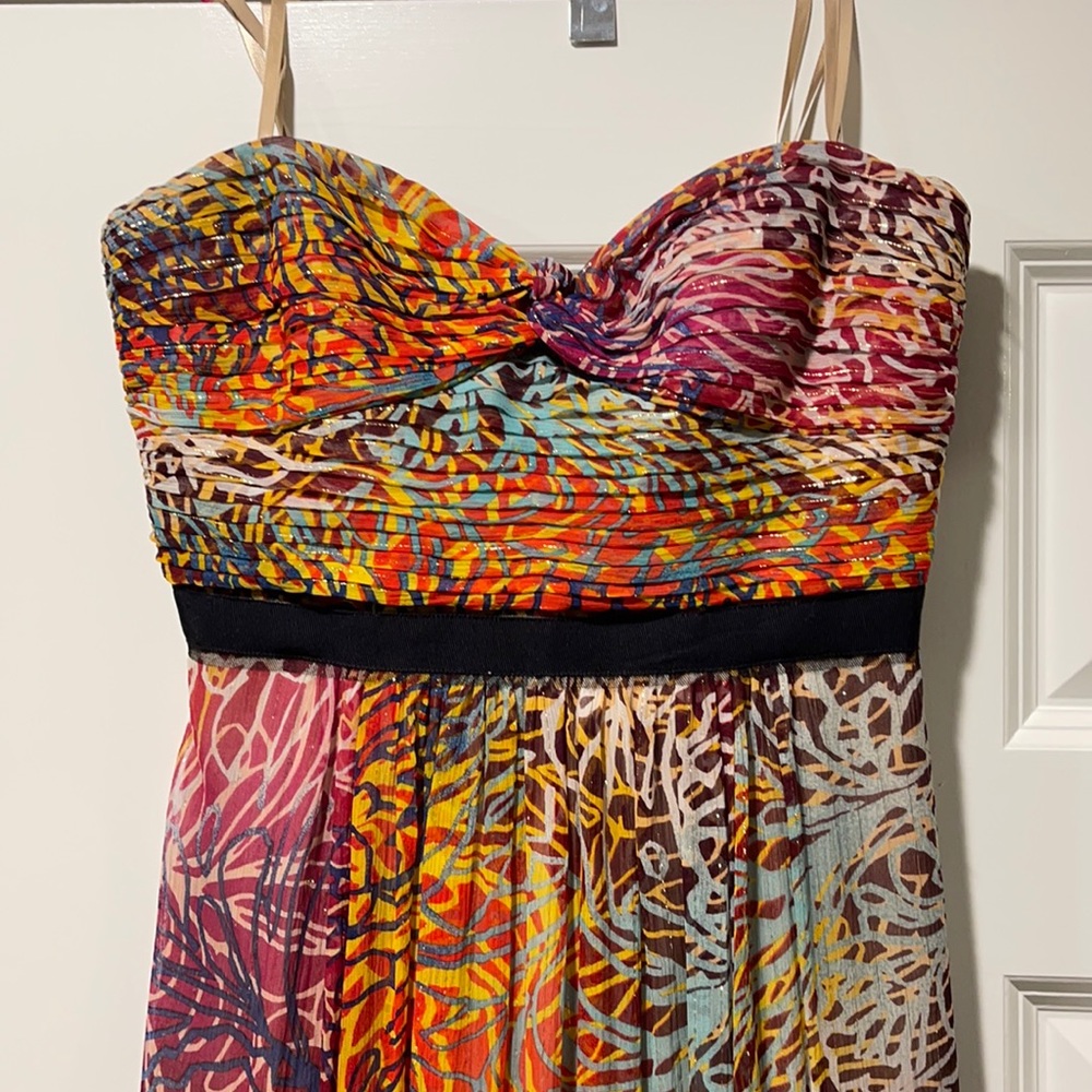 BCBGMaxAzria tropical maxi dress/gown